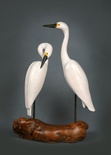 Egret pair 22" tall